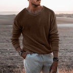 Sully | Textured V-Neck Sweater – front view