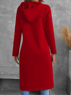 Tabitha Dipped-Hem Longline Hoodie – side view