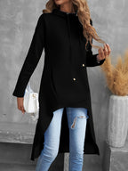 Tabitha Dipped-Hem Longline Hoodie – styled view