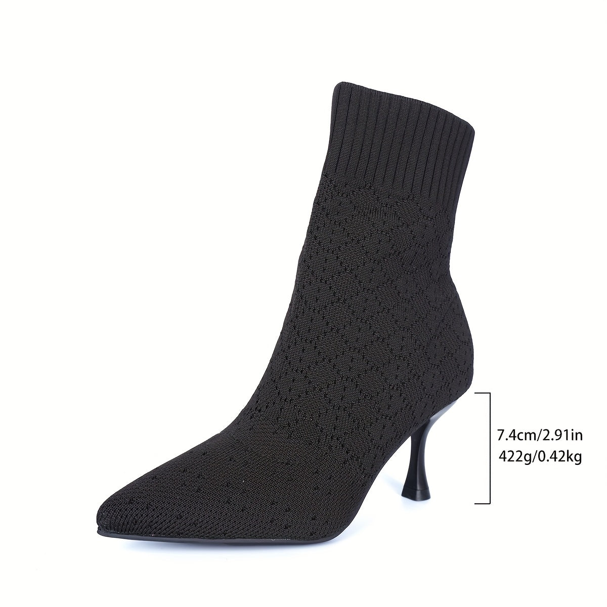 Tamsyn | Pointed Sock-Style Ankle Boots – detail view
