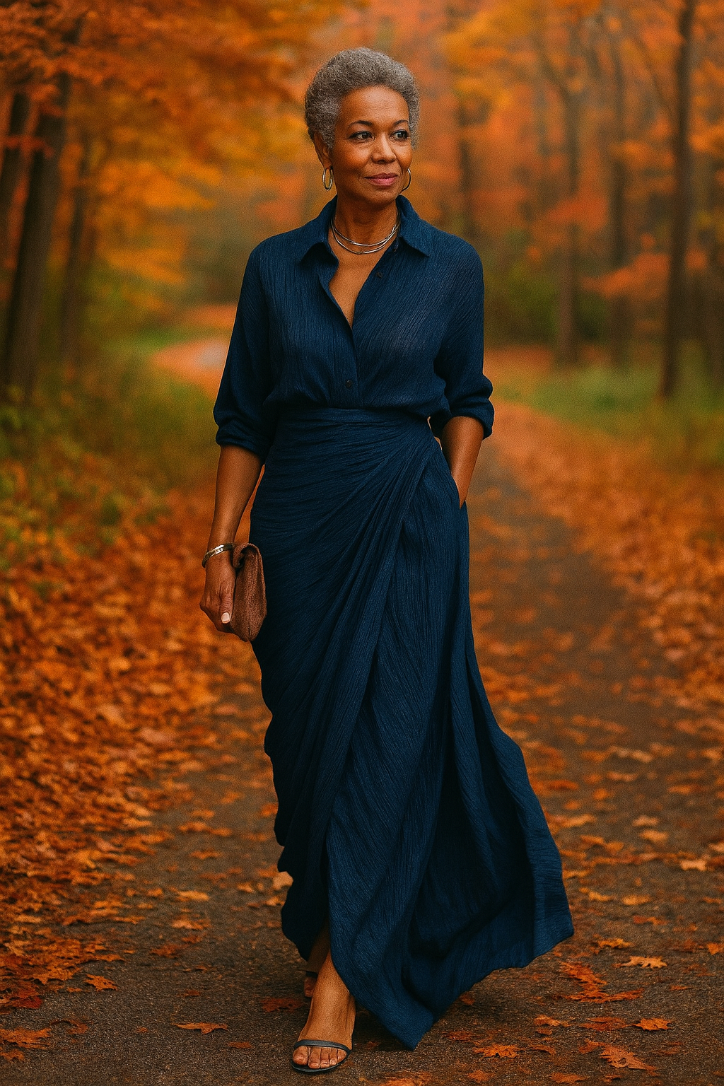 Tavianne ocean maxi dress, detail view
