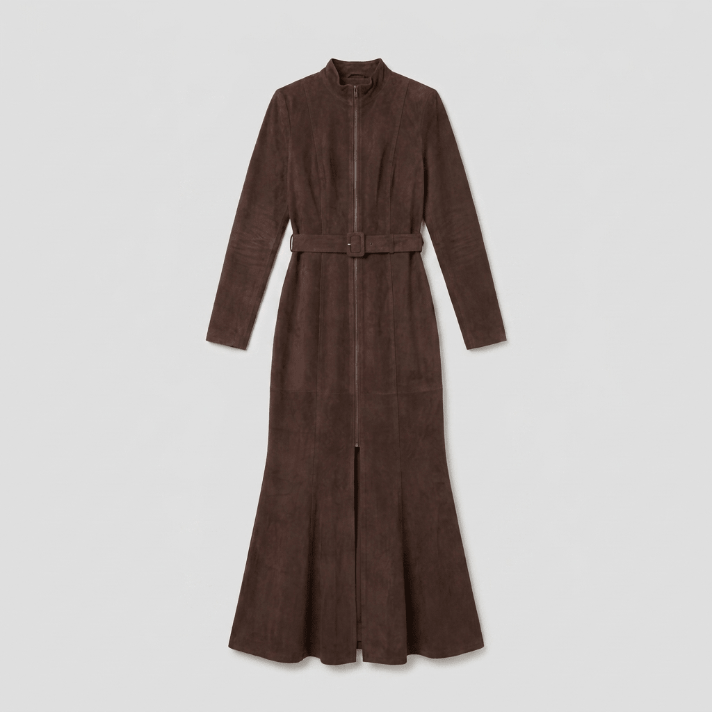 Tayli | Flowing Belted Maxi Dress by Vera Noir – front view