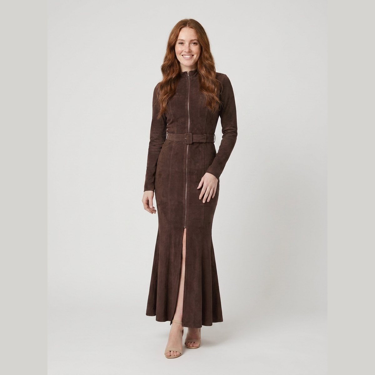 Tayli | Flowing Belted Maxi Dress by Vera Noir – side view