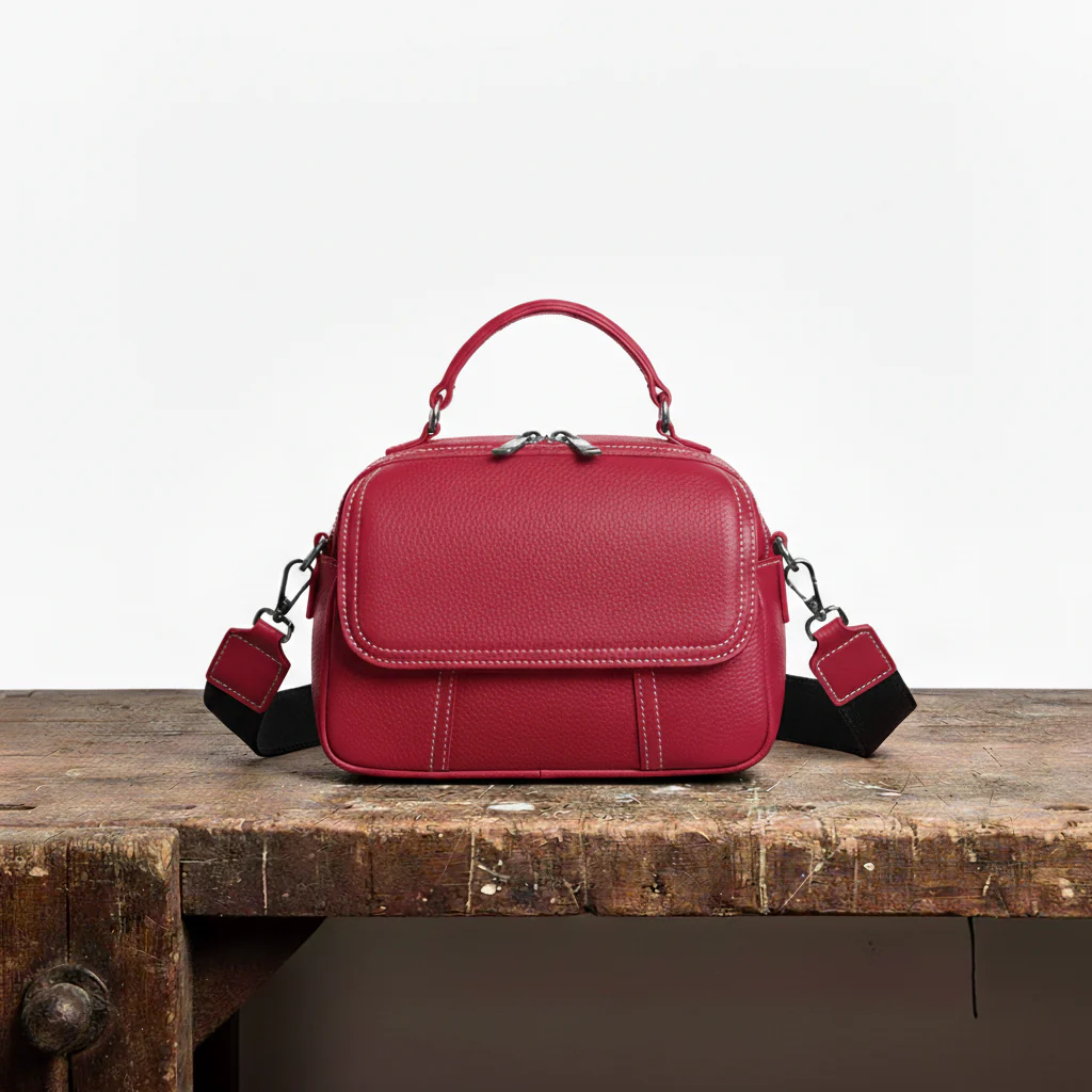 Teresa | Classic Minimalist Shoulder Bag – front view