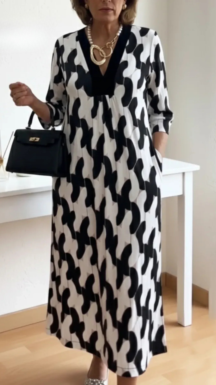 Thessavine Elegant Maxi Dress – front view