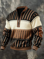 Thomas Retro Half-Zip Sweatshirt – front view
