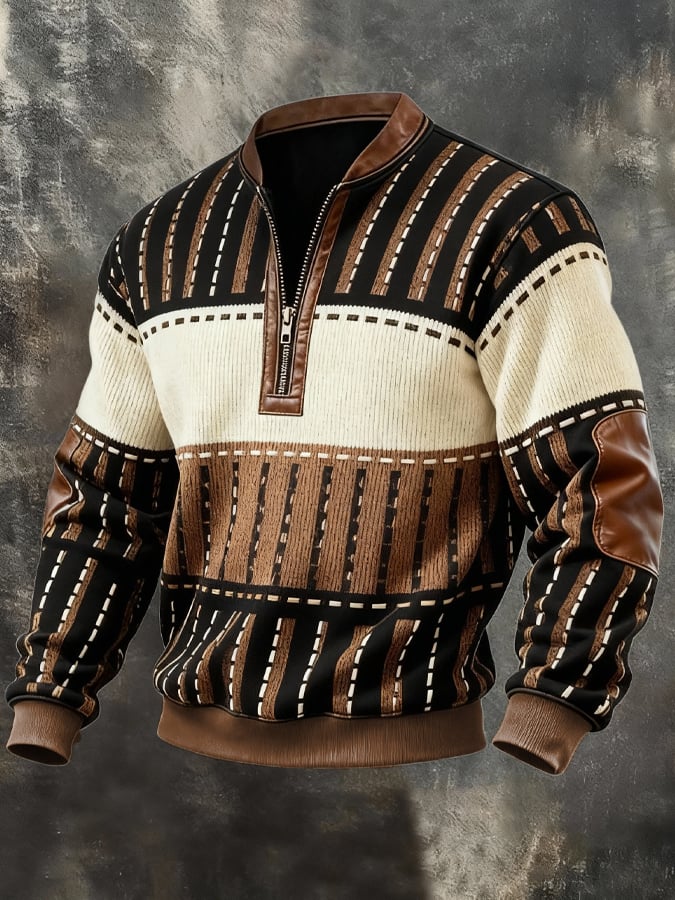 Thomas Retro Half-Zip Sweatshirt – front view