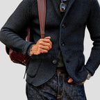 Thorne Blazer Cardigan back view showing fit