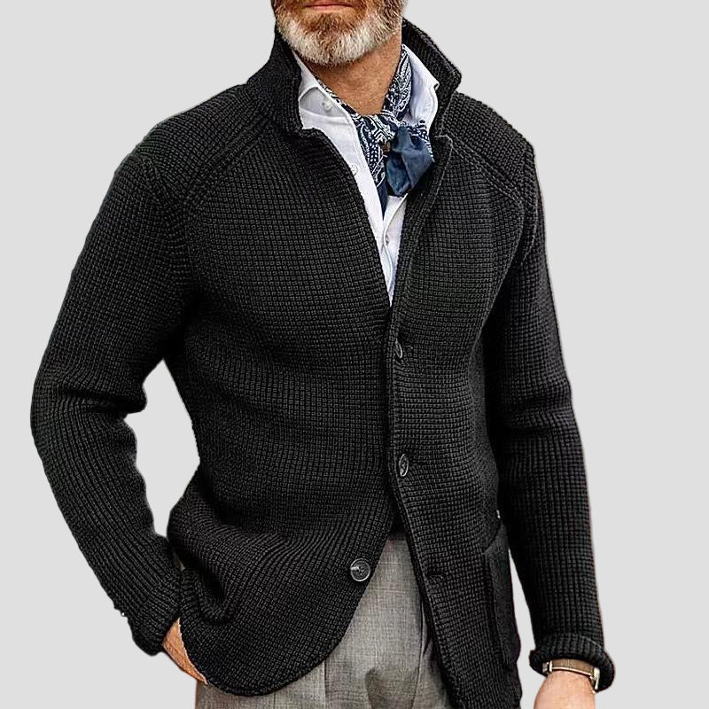 Thorne Blazer Cardigan knit detail close-up