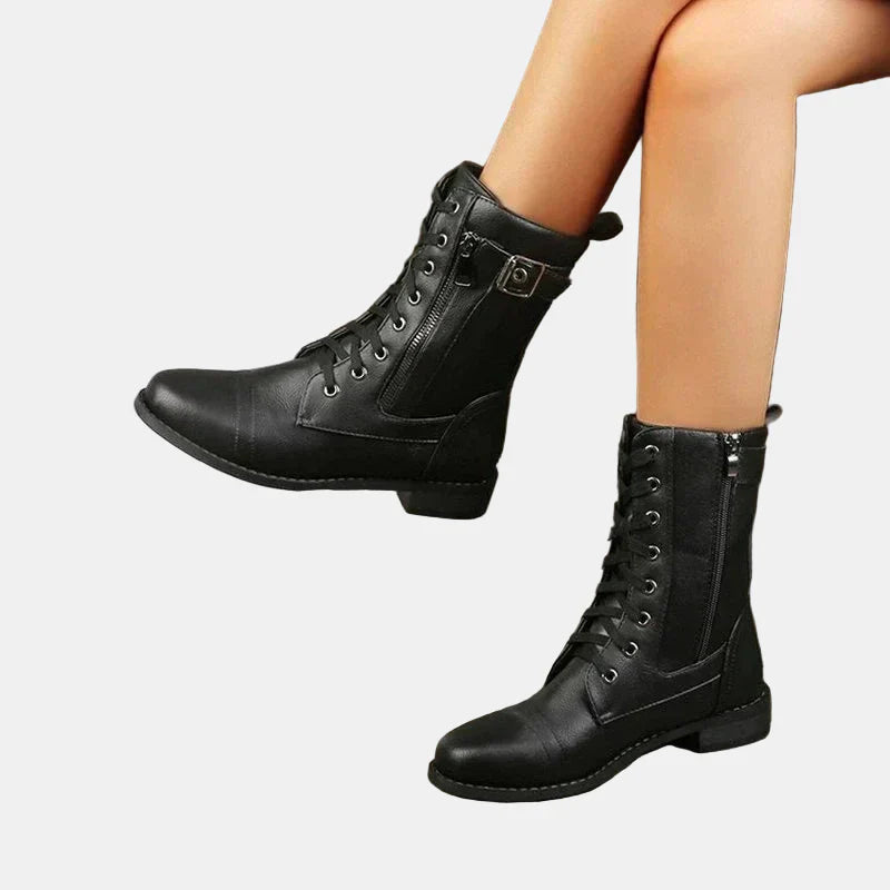 Tina Round Toe Fall Boots – front view