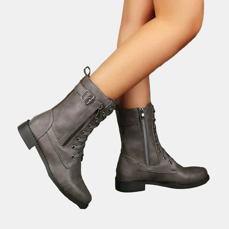 Tina Round Toe Fall Boots – detail view
