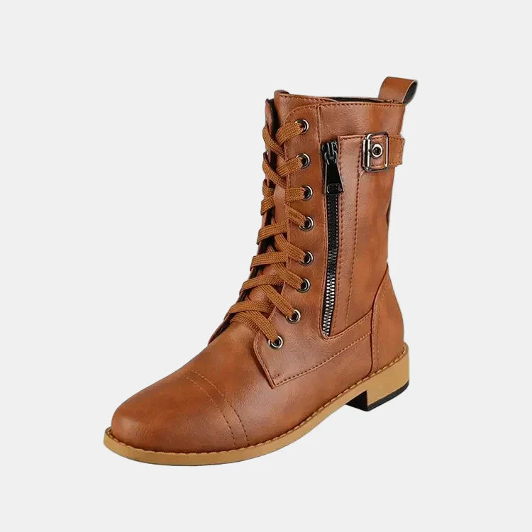 Tina Round Toe Fall Boots – styled view