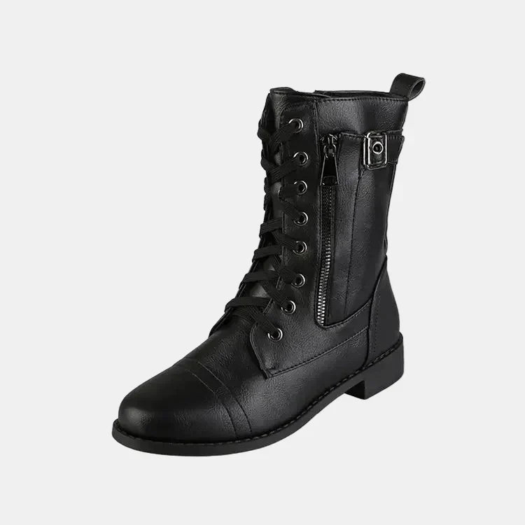 Tina Round Toe Fall Boots – side view