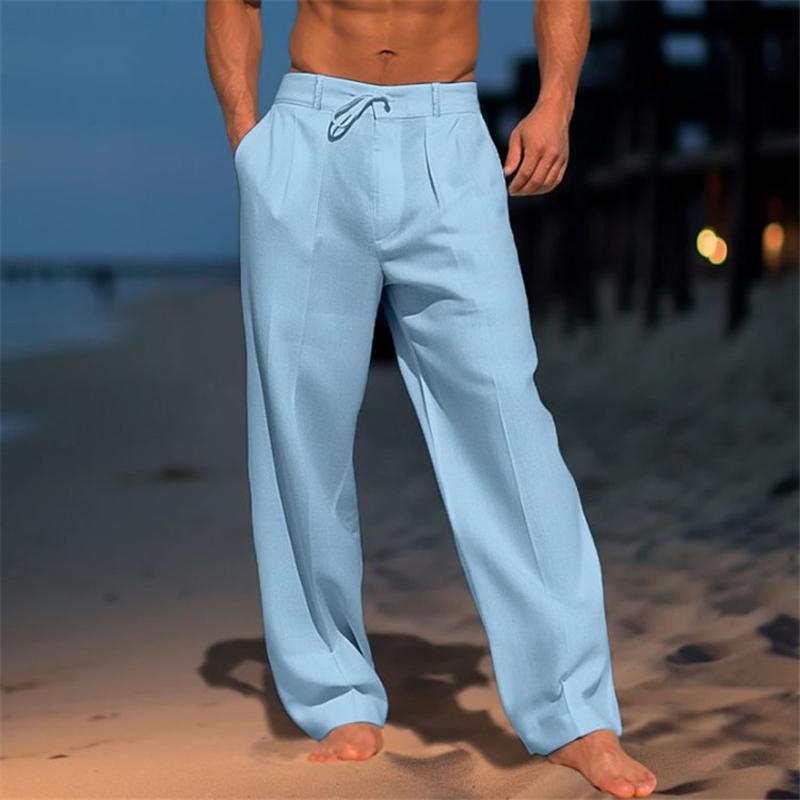 Tristan | Classic Plain Wide Trousers – styled view