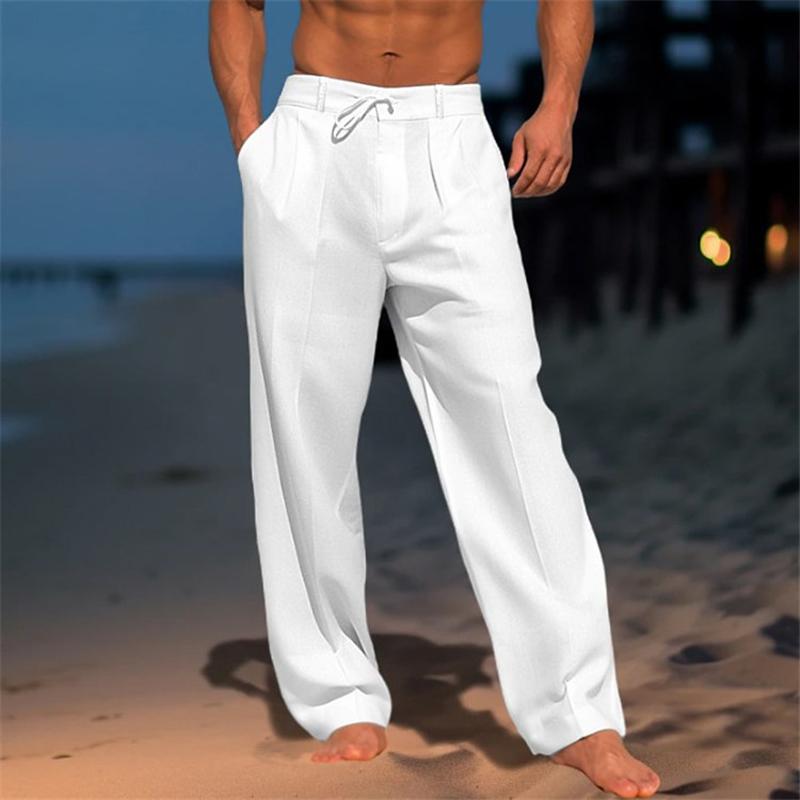 Tristan | Classic Plain Wide Trousers – styled view