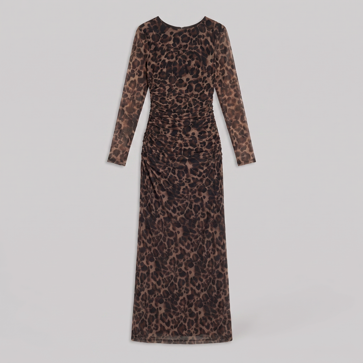 Valentina | Leopard Print Fitted Gown by Vera Noir – detail view