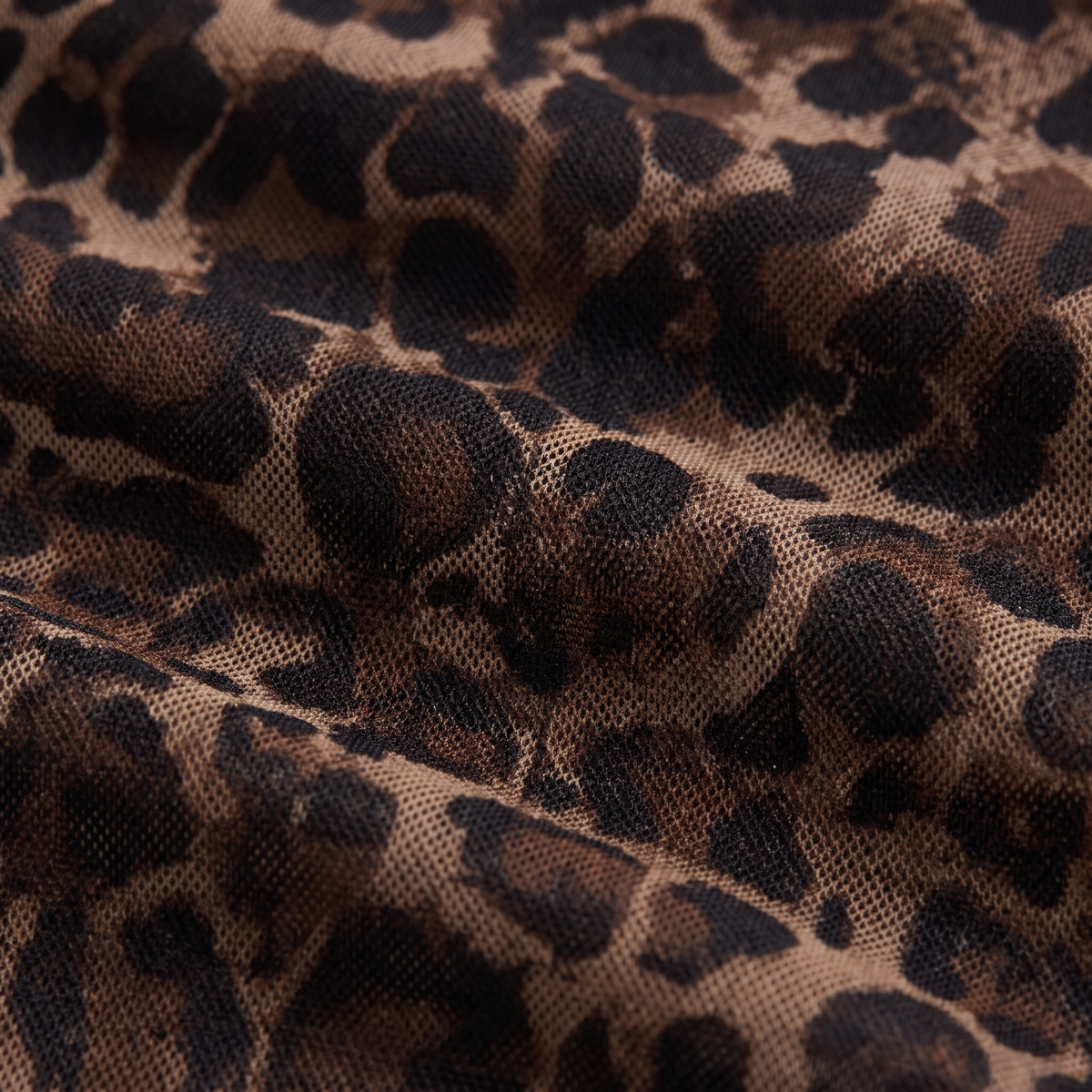 Valentina | Leopard Print Fitted Gown by Vera Noir – detail view of the fabric