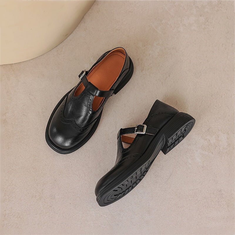 Vera Black Loafers for Women | Premium Cow Leather, Comfortable Fit - 7