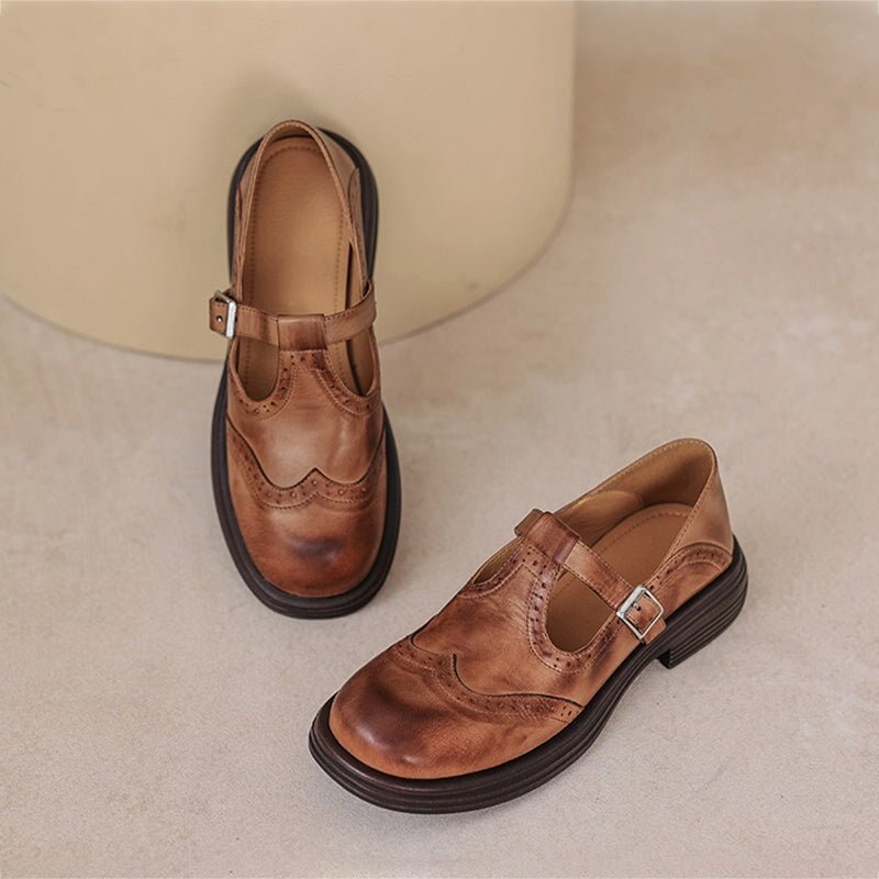 Vera Black Leather Loafers – back view