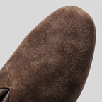 Verona Pointed-Toe Suede-Touch Boots suede texture – close-up