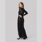 Vesper | Sequin Gown with Thigh-High Slit by Vera Noir – in black