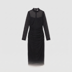 Vitré | Sheer Mesh Bodycon Midi Dress by Vera Noir – detail view