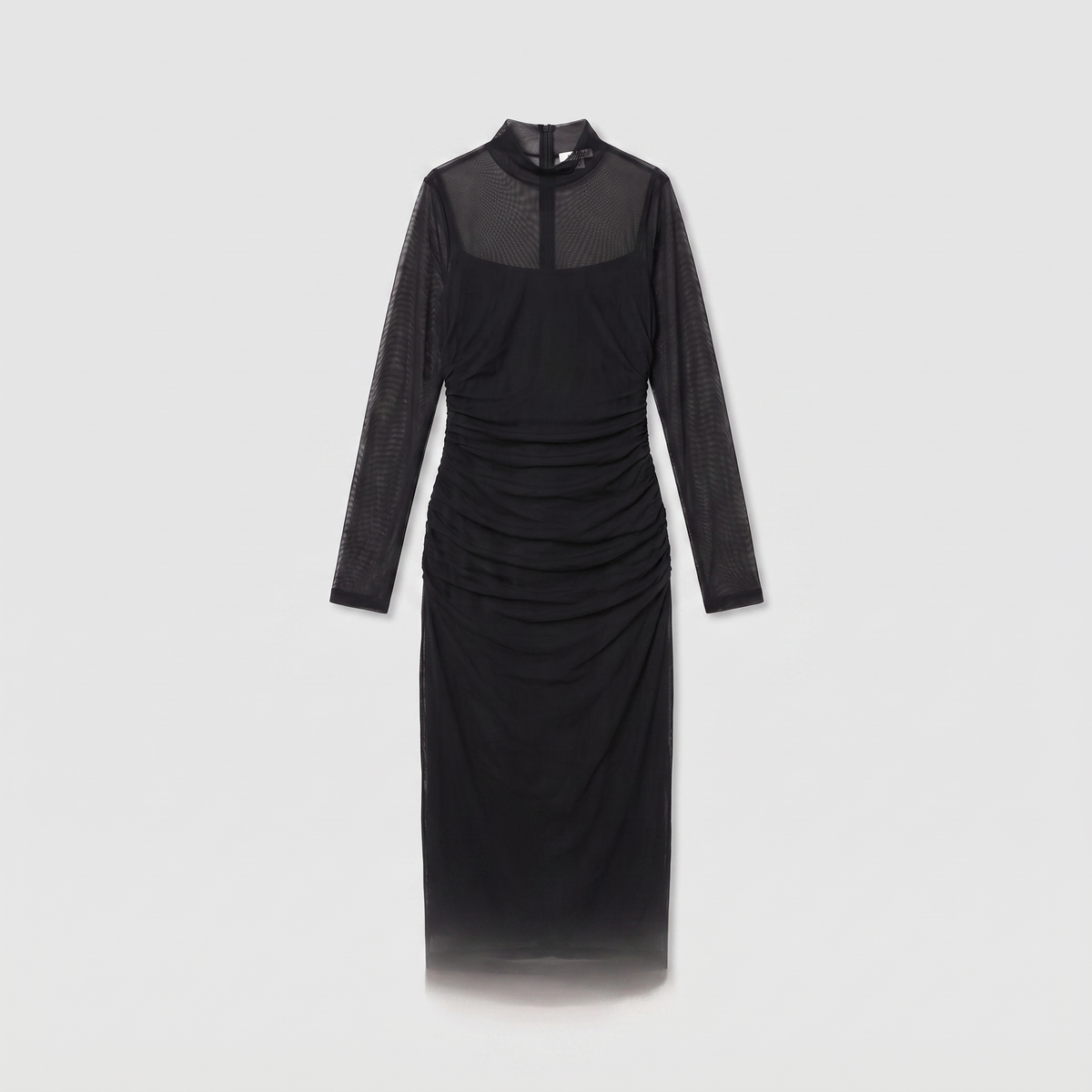 Vitré | Sheer Mesh Bodycon Midi Dress by Vera Noir – detail view