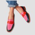 Viva Colour-Block Slip-On Penny Loafers – styled view