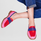 Viva Colour-Block Slip-On Penny Loafers – styled view