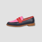 Viva Colour-Block Slip-On Penny Loafers – side view