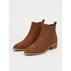 Vivica | Pointed-Toe Block Heel Ankle Boots – front view