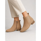 Vivica | Pointed-Toe Block Heel Ankle Boots – styled view