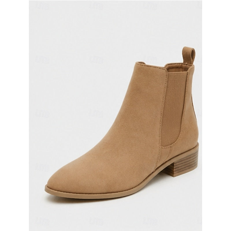 Vivica | Pointed-Toe Block Heel Ankle Boots – side view