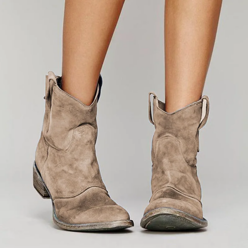 Westlyn | Western Pull-Tab Ankle Boots – front view