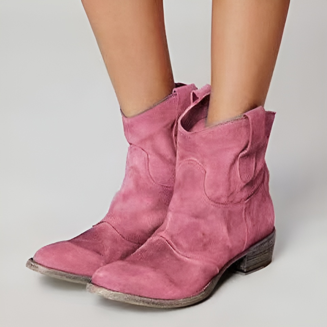 Westlyn | Western Pull-Tab Ankle Boots – side view