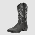 William Western Leather Cowboy Boots – front view