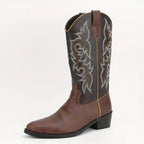 William Western Leather Cowboy Boots – detail view