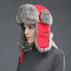 Wilma winter hat with ear flaps, front view