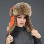 Wilma winter hat with ear flaps, back view