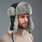 Wilma winter hat with ear flaps, side view