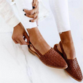 Wovena | Woven Slingback Loafers – styled view