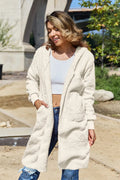 Wren hooded teddy jacket, cream