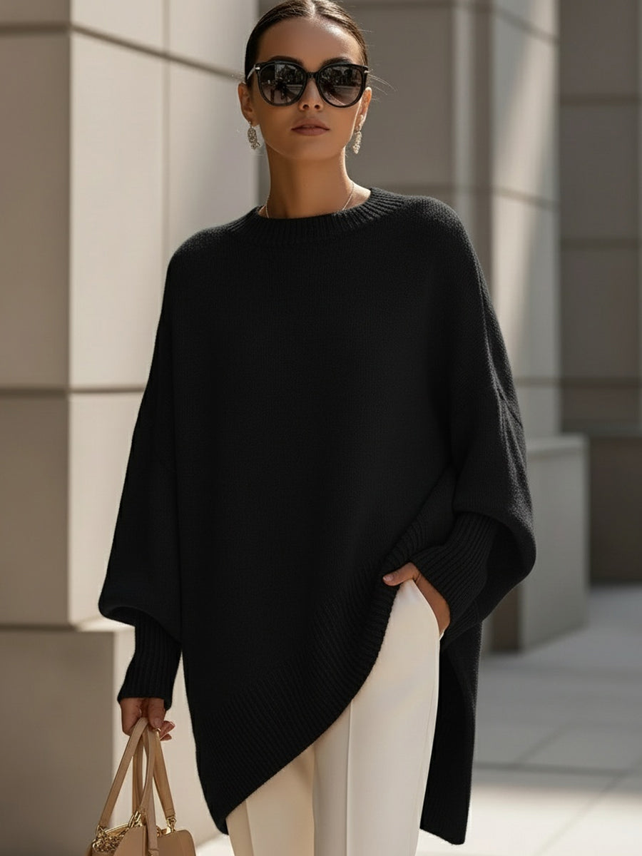 Wynn Poncho Sweater by Vera Noir, back view