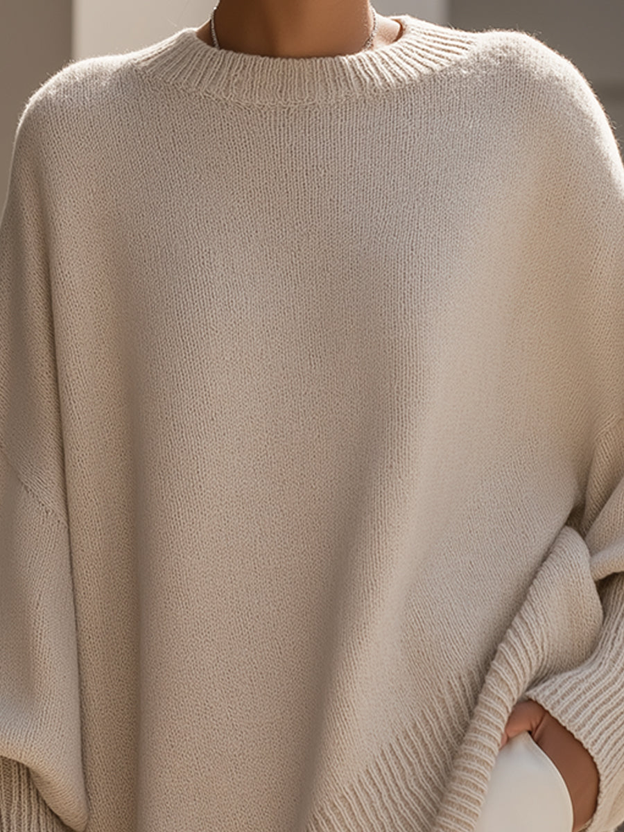 Wynn Poncho Sweater by Vera Noir, styled outfit view
