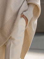 Wynn Poncho Sweater by Vera Noir, side view