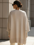 Wynn Poncho Sweater by Vera Noir, worn full-length view