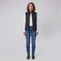 Wynna | USB Heated Quilted Vest – front view in black