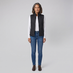 Wynna | USB Heated Quilted Vest – front view in black