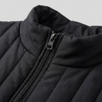 Wynna | USB Heated Quilted Vest – detail view of collar and zip