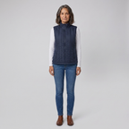 Wynna | USB Heated Quilted Vest – front view in blue